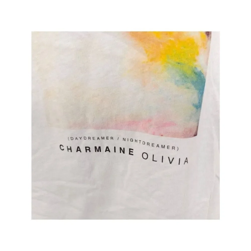 Charmaine Olivia T Shirt Womens Size Medium White Daydreamer Nightdreamer Art